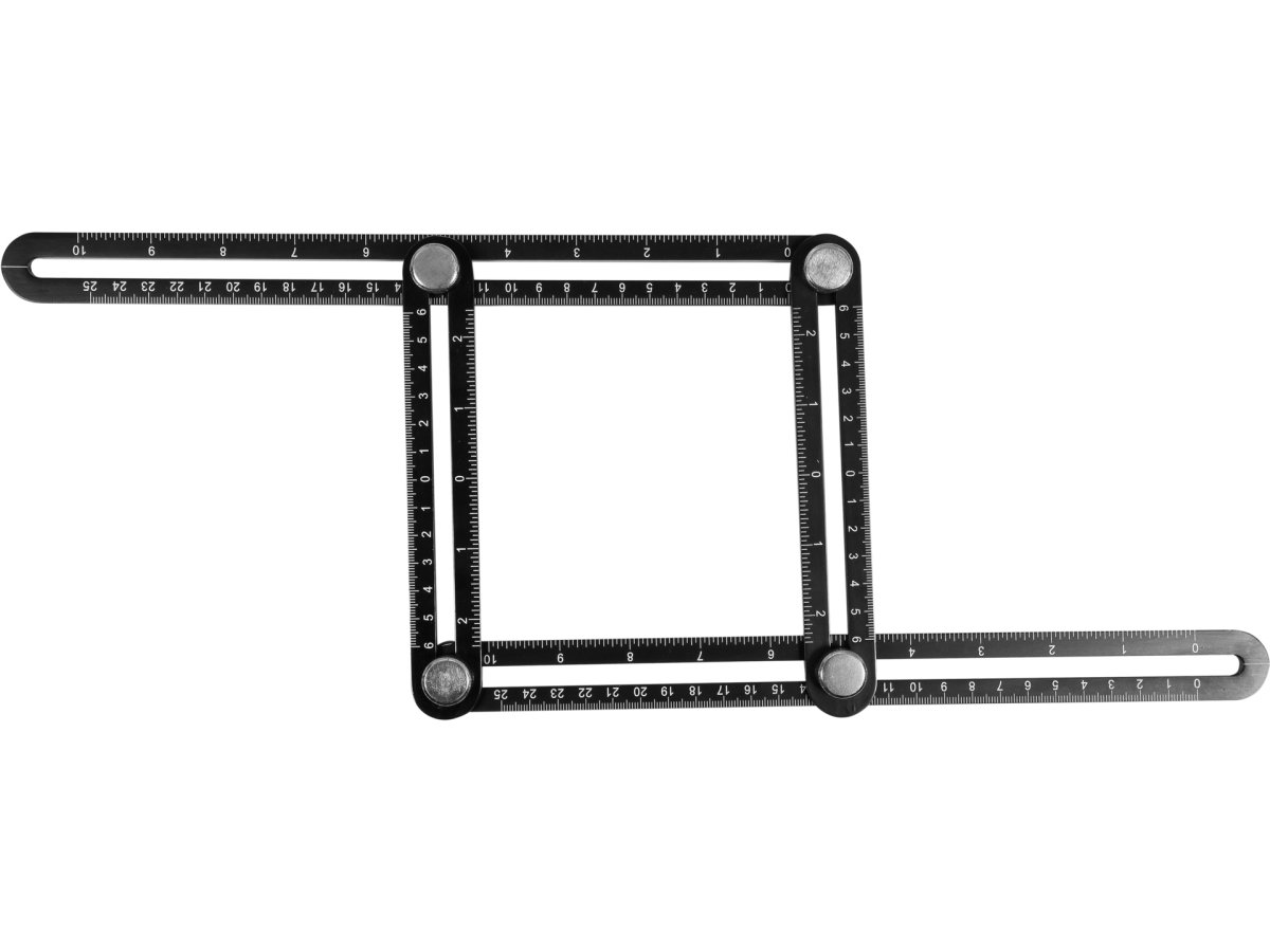 Kątownik nastawny metalowy czarny z podziałką z przodu YATO YT-70880