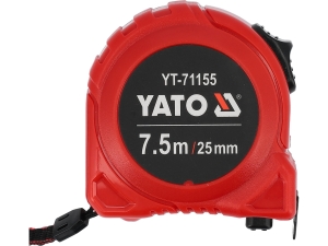 Miara zwijana YATO 7.5m x 25mm taśma pomiarowa budowlana wytrzymała YT-71155