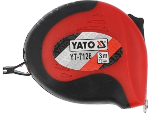 Miara zwijana budowlana YATO 3m x 16mm stalowa z powłoką nylonową YT-7126