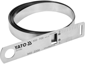 Taśma do pomiaru średnicy YATO 300-700mm i obwodu 940-2200mm stalowa YT-71701