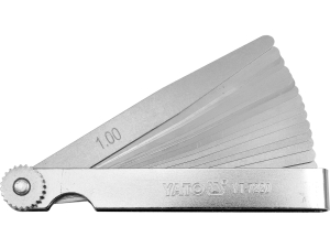 Szczelinomierz YATO listkowy 17 listków 100mm 0.02-1.00mm YT-7220