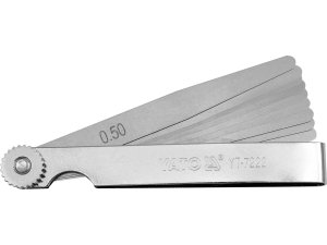 Szczelinomierz warsztatowy YATO 200mm 14 listków 0.05-0.5mm YT-7222