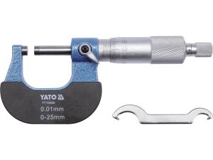 Mikrometr zewnętrzny YATO 0-25mm dokładność 0.01mm pomiarowy precyzyjny YT-72300