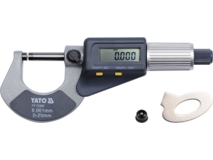 Mikrometr YATO zakres pomiaru 0-25mm metalowy precyzyjny YT-72305