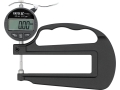 Cyfrowy miernik grubości z czarnym korpusem i wyświetlaczem LCD YATO YT-72322