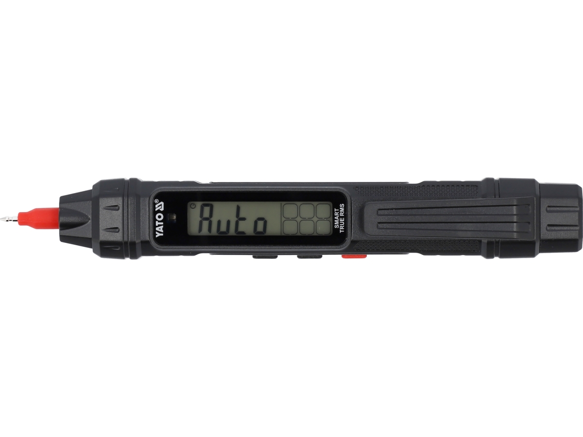 Miernik cyfrowy długopisowy z wyświetlaczem LCD, widok z góry YATO YT-730822