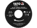 Tarcza tarnik do drewna 75 mm widok z przodu z oznaczeniami YATO YT-59145