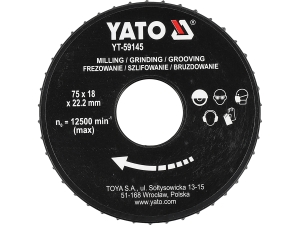Tarcza tarnik do drewna YATO 75mm do szlifierki kątowej profesjonalna YT-59145