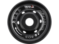 Tarnik promieniowy frez do drewna 120 mm, widok z przodu, czarny YATO YT-59156