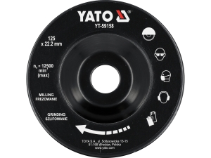 Tarcza tarnik płaska do drewna YATO 125mm do szlifierki kątowej stal YT-59158