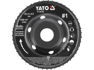 Frez tarnik wypukły YATO 120x6mm na szlifierkę kątową do drewna YT-59180