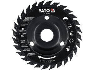 Tarcza tarnik z piłą YATO 125mm 22.2mm do drewna betonu komórkowego YT-59190