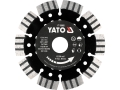 Tarcza diamentowa czarna z segmentami turbo, widok z przodu YATO YT-59900