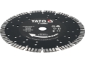 Tarcza diamentowa turbo do cięcia, widok ukośny z segmentami na obwodzie YATO YT-59902
