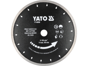 Tarcza diamentowa YATO 250mm do ceramiki cięcia na mokro płytek YT-59956