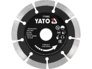 Tarcza diamentowa YATO 125x22 2mm tnąca do betonu ceramiki segmentowa YT-59962