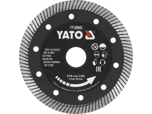 Tarcza diamentowa turbo YATO 125mm do gresu szybkie cięcie na mokro YT-59982