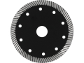 Tarcza diamentowa turbo 125 mm z segmentami i otworami widok z boku YATO YT-59982