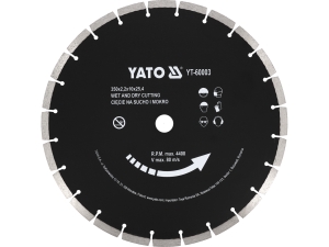 Tarcza diamentowa do betonu YATO 350x25 4mm cięcie na sucho i mokro YT-60003