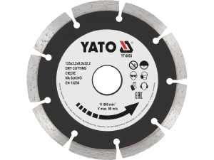 Tarcza diamentowa YATO segmentowa 125x22.2mm do betonu tnąca YT-6003