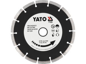 Tarcza diamentowa YATO segment hs 180x22.2mm do betonu granitu YT-6004