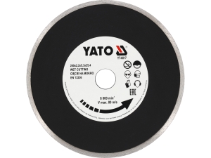 Tarcza diamentowa YATO 200x25.4mm segment ciągły do ceramiki YT-6017