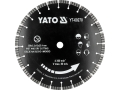 Tarcza diamentowa do betonu 350 mm z segmentami, czarna, widok z przodu YATO YT-60270