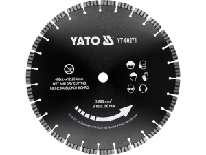Tarcza tnąca YATO 400mm do betonu otwór 22.2mm do przecinarki YT-60271