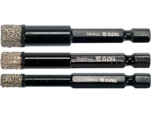 Zestaw wierteł YATO 6 8,10mm diamentowe do gresu płytek HEX na sucho YT-60409