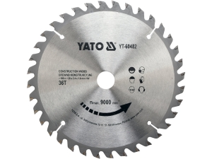 Piła tarczowa do drewna YATO 180x20mm 36t z węglikiem wolframu YT-60482