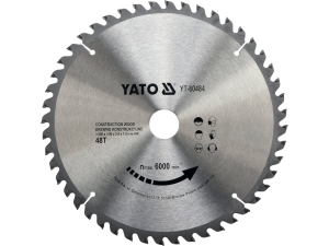 Tarcza widiowa do drewna YATO 250mm 30mm 48t tnąca węglik wolframu YT-60484