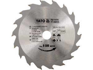 Piła tarczowa YATO tnąca do drewna 160x20mm widiowa 18 zębów YT-6055