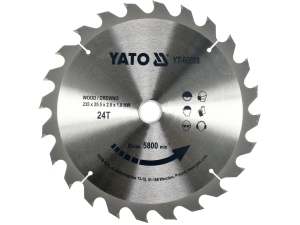 Tarcza widiowa do drewna YATO 160mm 60 zębów otwór 20mm do cięcia YT-60581