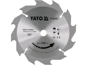 Tarcza widiowa YATO 170x16mm do drewna 12 zębów tnąca piła YT-60582