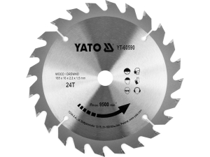 Tarcza widiowa do drewna YATO 165x16mm 24t do pilarek YT-60590