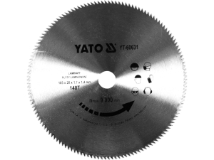 Tarcza do paneli YATO 185mm 140 zębów do cięcia blatów otwór 20mm YT-60631