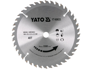 Piła tarczowa YATO widiowa 190x16mm 40 zębów do drewna tnąca YT-60633