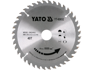 Piła tarczowa YATO widiowa 200x30mm 40 zębów do drewna tnąca YT-60652