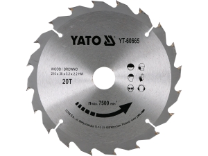 Piła tarczowa YATO widiowa 210x30mm 20 zębów do drewna tnąca YT-60665