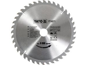 Tarcza widiowa do drewna YATO 250x30mm 40 zębów tnąca YT-6071