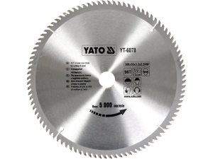 Piła tarczowa YATO tnąca do drewna 300x30mm widiowa 96 zębów YT-6078