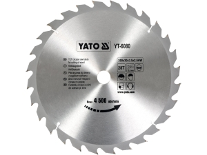 Piła tarczowa widiowa YATO 350x30mm 28 zębów do drewna świeżego gałęzi YT-6080
