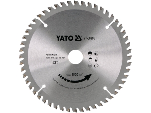 Tarcza tnąca do aluminium YATO 160x20mm 52 zęby pilarska YT-60905