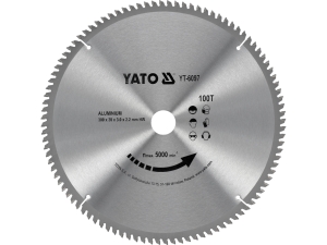 Tarcza widia 300mm do aluminium YATO 300x30mm 100 zębów tnąca YT-6097