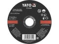 Tarcza tnąca do stali nierdzewnej 125x1 mm z opisem i oznaczeniami na etykiecie YATO YT-61025