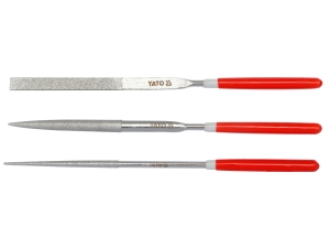 Zestaw pilników diamentowych YATO iglaki 140mm komplet 3 szt. YT-6143