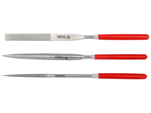 Pilniki iglaki diamentowe YATO zestaw 4x160mm długość nasypu 50mm 3 szt. YT-6150
