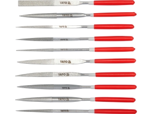 Pilniki iglaki diamentowe YATO zestaw 10 szt. 4x160mm do metalu YT-6151