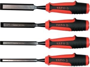 Zestaw dłut do drewna YATO 4 szt. 10 12 16 20mm stolarskie stal CrV YT-6281