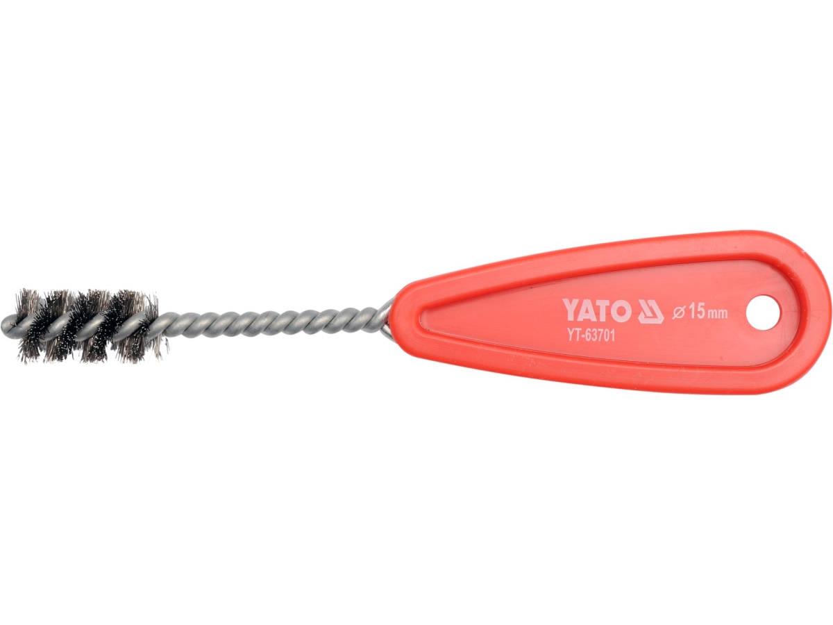 Szczotka wewnętrzna do czyszczenia rur miedzianych 15 mm z czerwoną rękojeścią YATO YT-63701